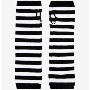 NWOT Black & White Stripe Arm Warmers